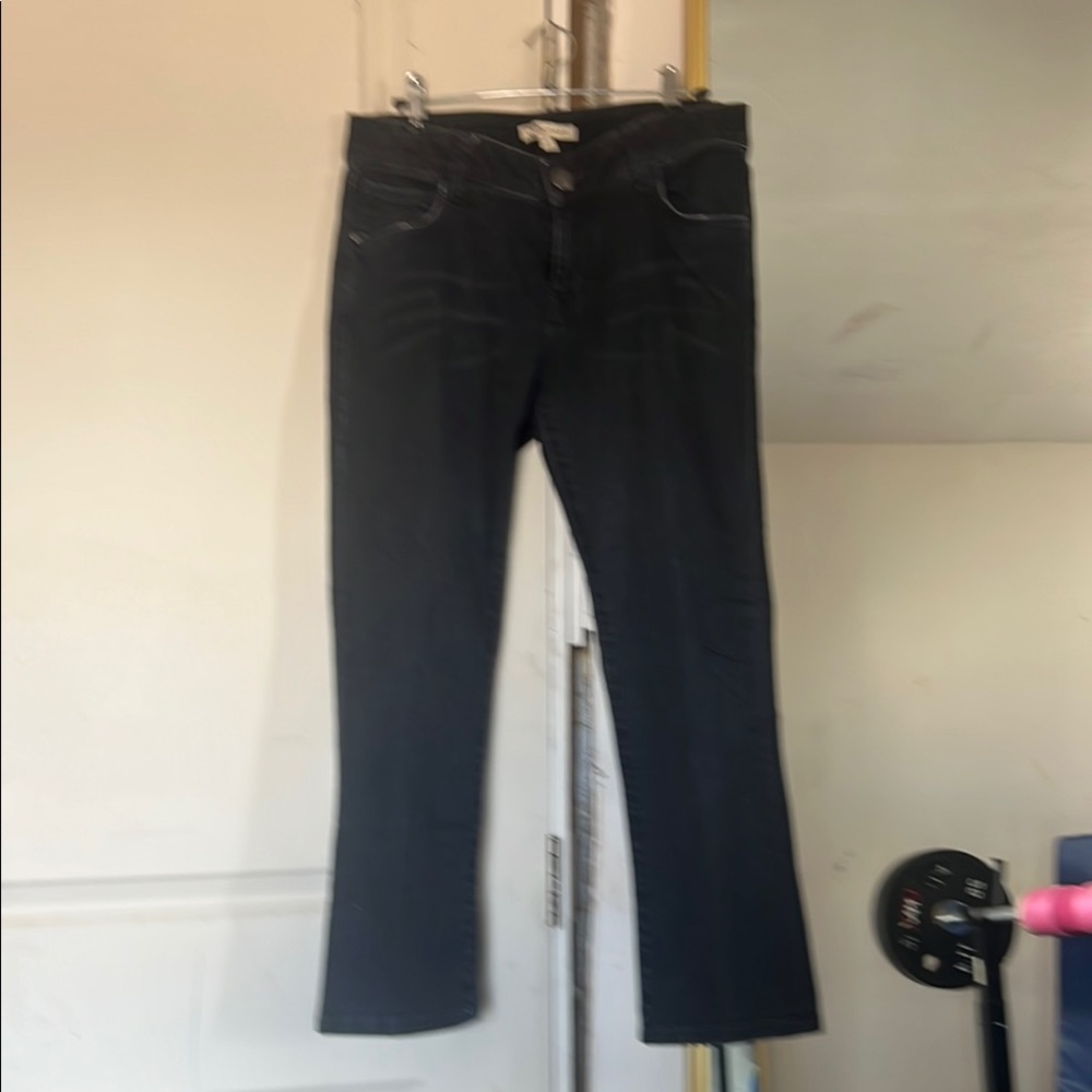 CAbi Black Straight Leg cropped Jeans